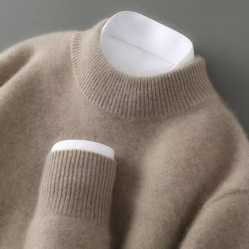 Pullover aus 100% Kaschmir Braun – Weiss Modehaus
