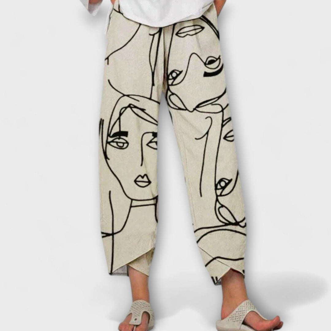 Elegante Hosen Nahia Beige – Weiss Modehaus