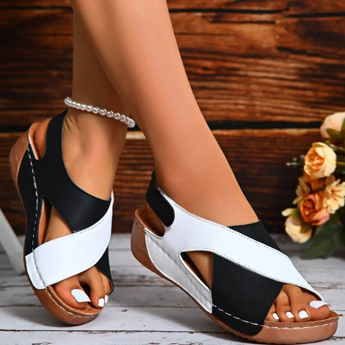Orthopädische Sandalen mit offener Spitze Nicole – Bild 4