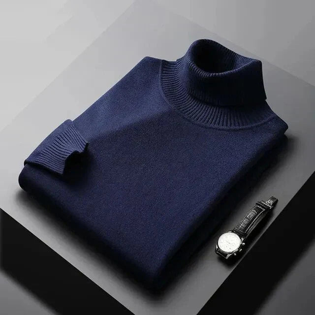Feinstrick Rollkragenpullover für Herren Manfredi – Bild 2