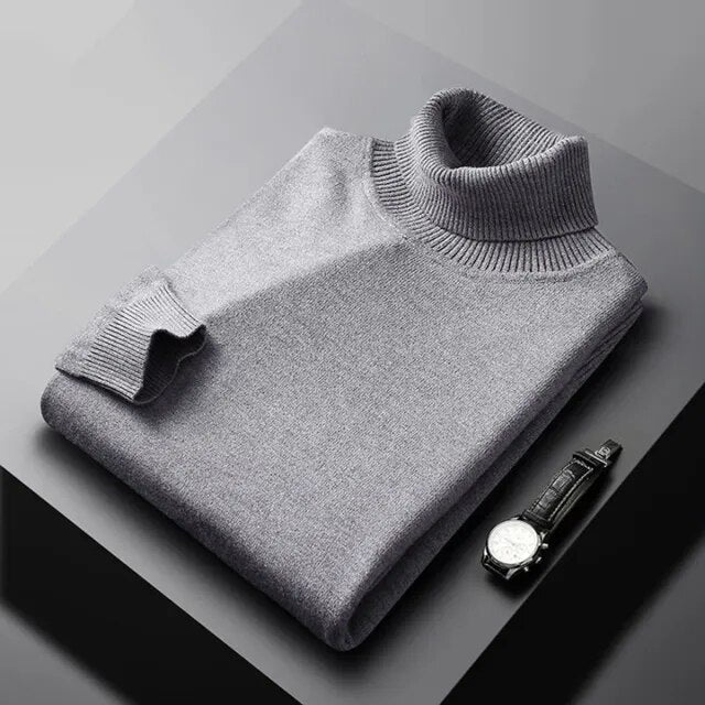 Feinstrick Rollkragenpullover für Herren Manfredi – Bild 5