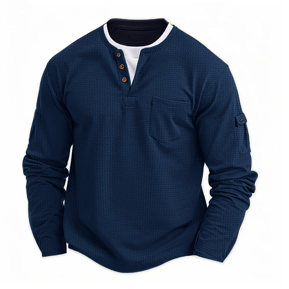 Moderne Langarmhemd Herren Folco – Bild 6