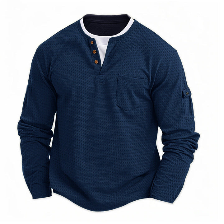 Moderne Langarmhemd Herren Folco – Bild 6