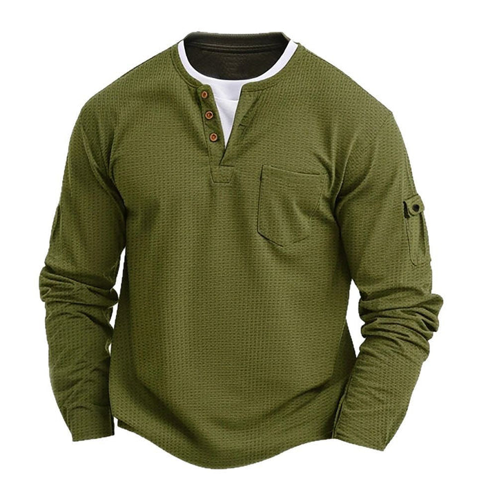 Moderne Langarmhemd Herren Folco – Bild 5