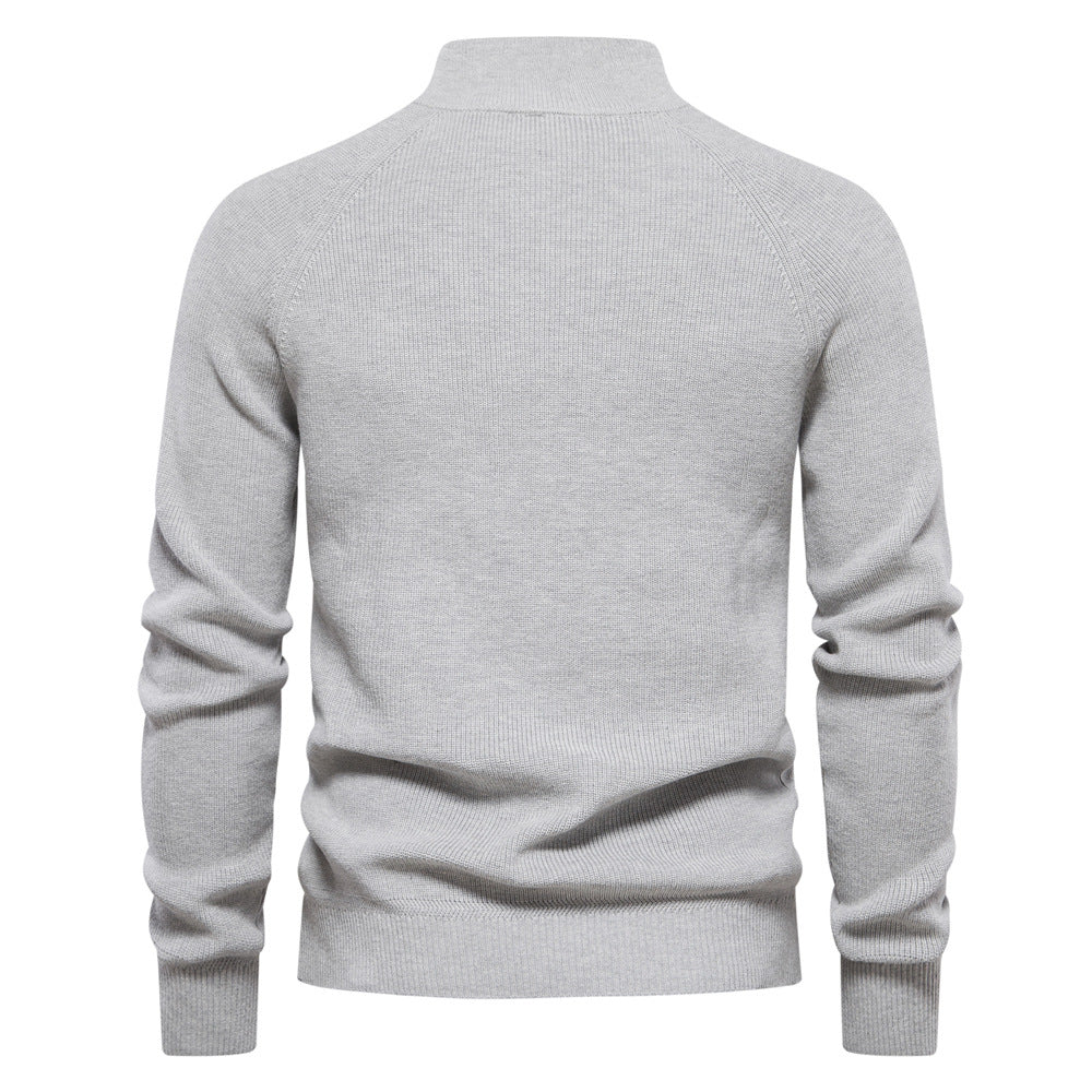 Halbzipper-Pullover aus Rippstrick Pierre – Bild 9