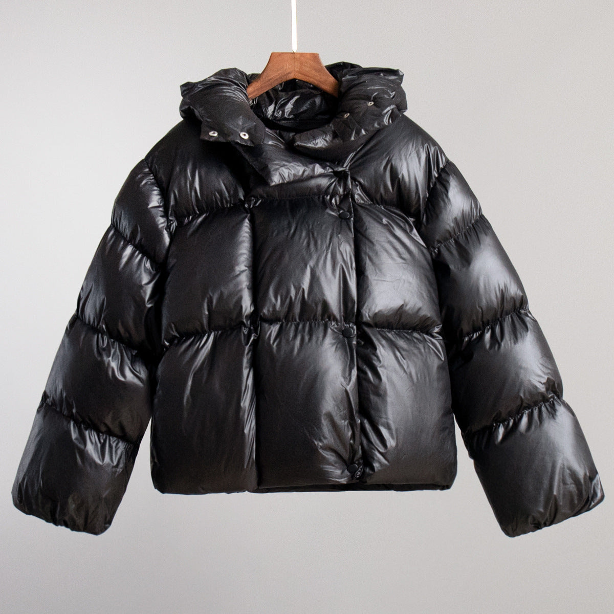 Kurze Daunenjacke mit Oversize-Kragen Damen Roberta – Bild 10