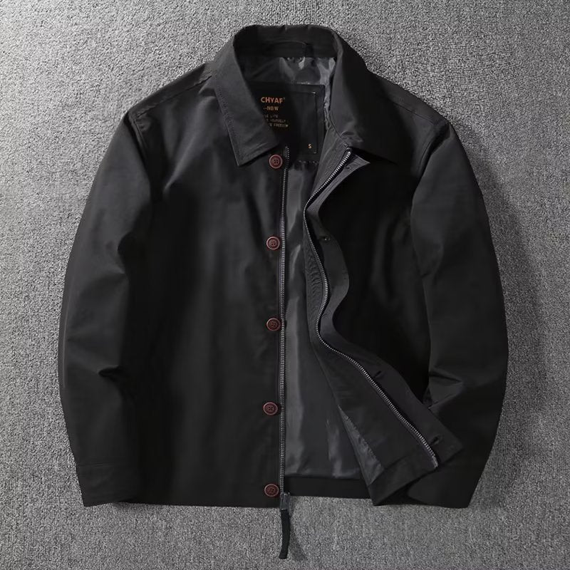 Herren Windjacke aus Nylon Lorenzo Schwarz – Weiss Modehaus
