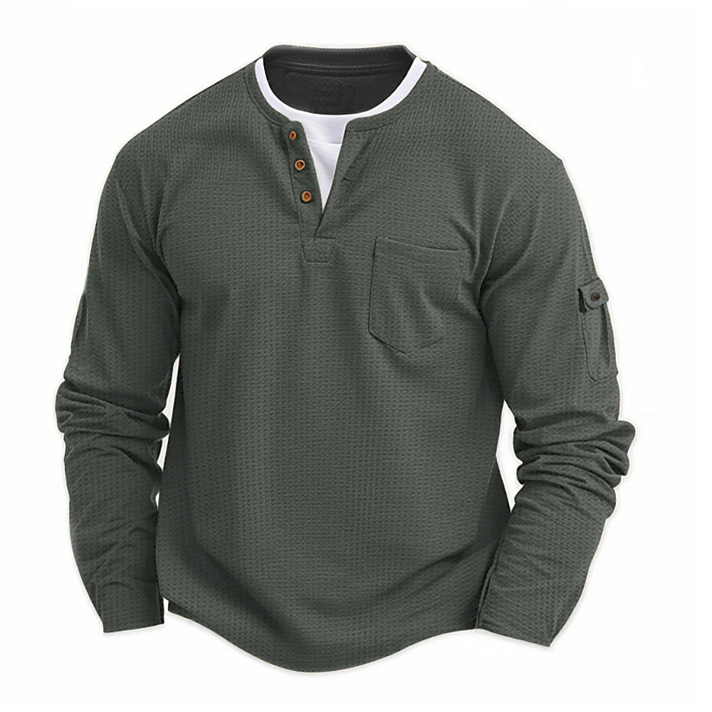 Moderne Langarmhemd Herren Folco – Bild 2