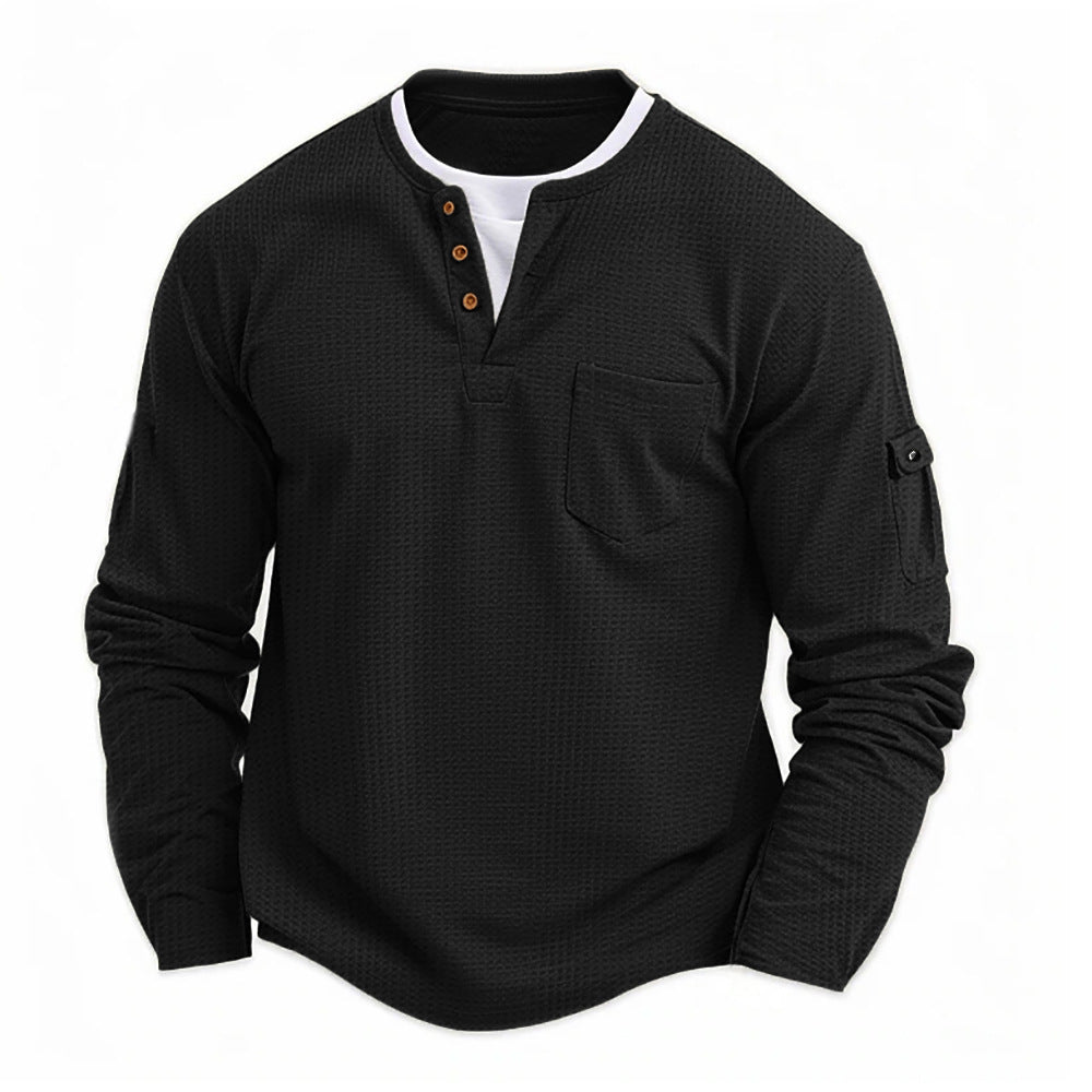 Moderne Langarmhemd Herren Folco – Bild 4