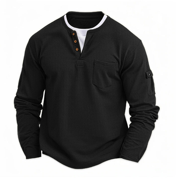 Moderne Langarmhemd Herren Folco – Bild 4