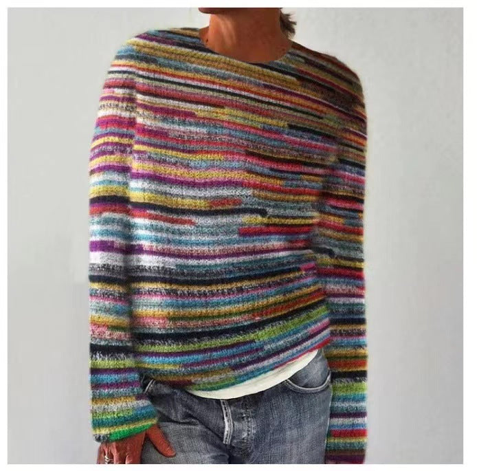 Lässiger Pullover mit Muster Carola – Weiss Modehaus