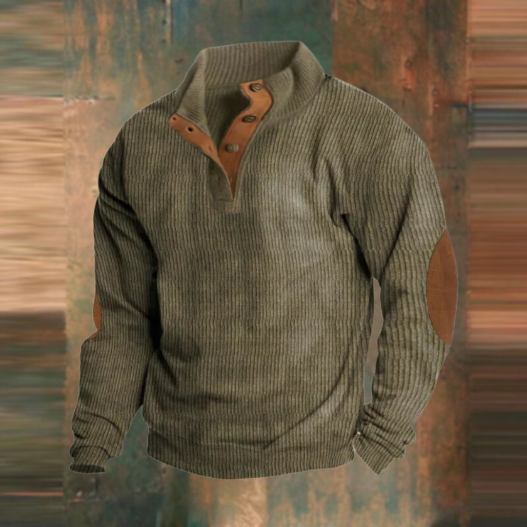 Retro-Pullover mit Aufnähern Herren Achille – Bild 2