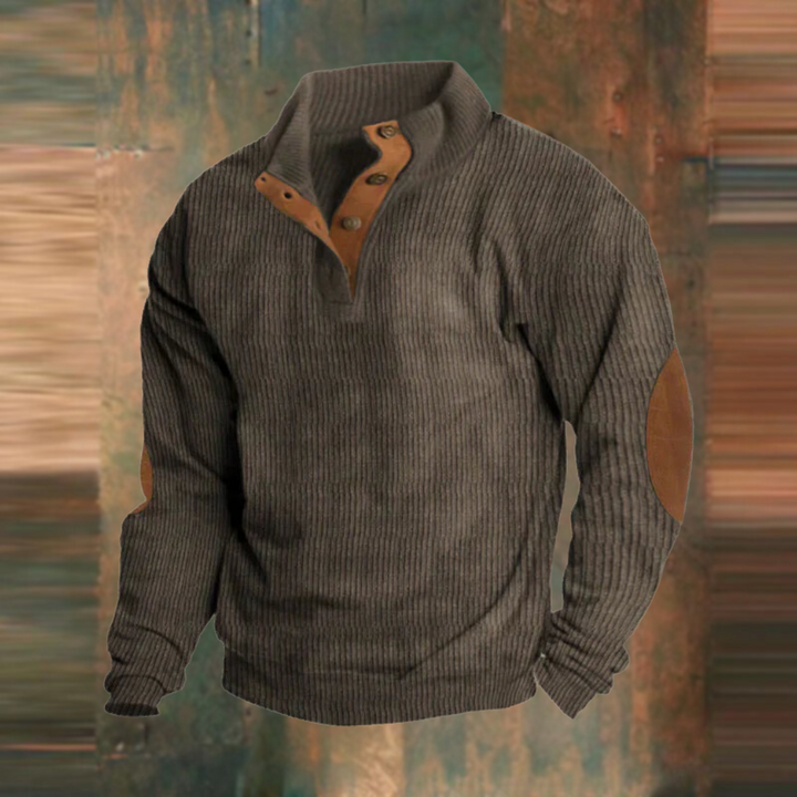 Retro-Pullover mit Aufnähern Herren Achille – Bild 4