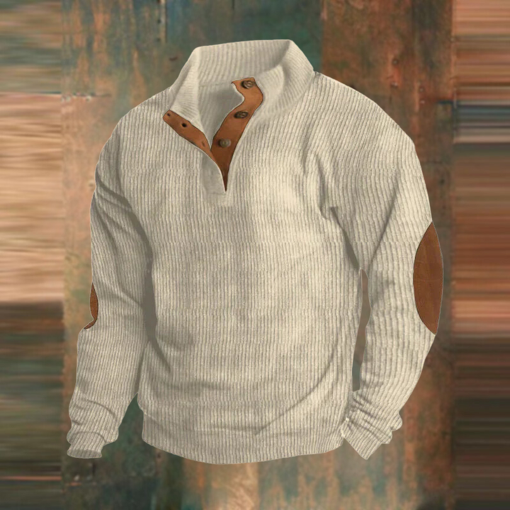 Retro-Pullover mit Aufnähern Herren Achille – Bild 5