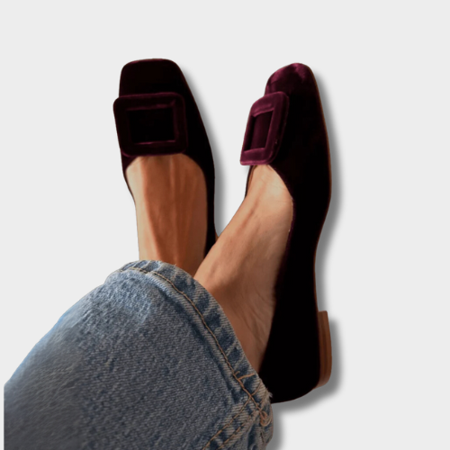 Mokassins aus Wildleder im Design Noë Bordeaux – Weiss Modehaus