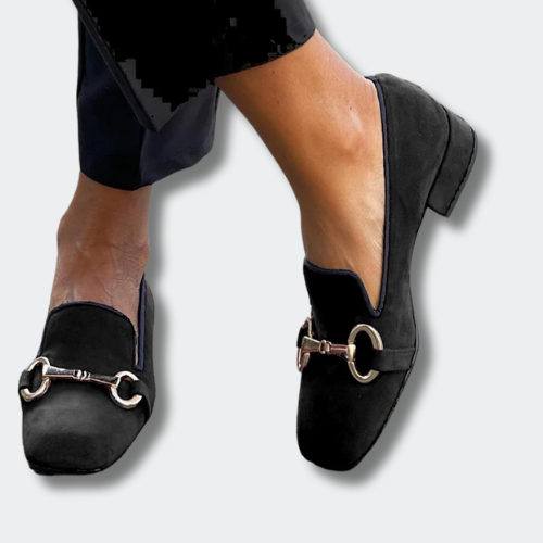 Elegante Mokassins mit Schnallen Louna – Weiss Modehaus