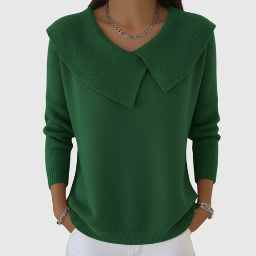Bequemer Pullover Aerie Rot – Weiss Modehaus