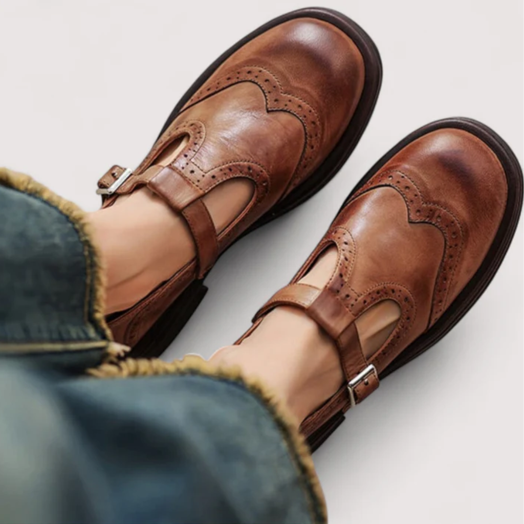 Klassische Mary Jane Schuhe Damen Louisa Braun – Weiss Modehaus