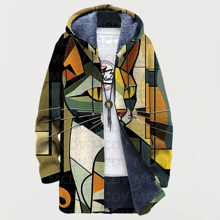 Cardigan mit geometrischem Katzenmuster Winifred – Bild 2