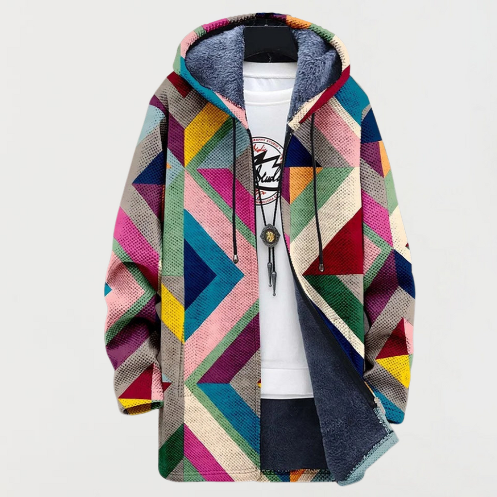 Sweatshirt mit geometrischem Druck Gráinne Mehrfarbig – Weiss Modehaus