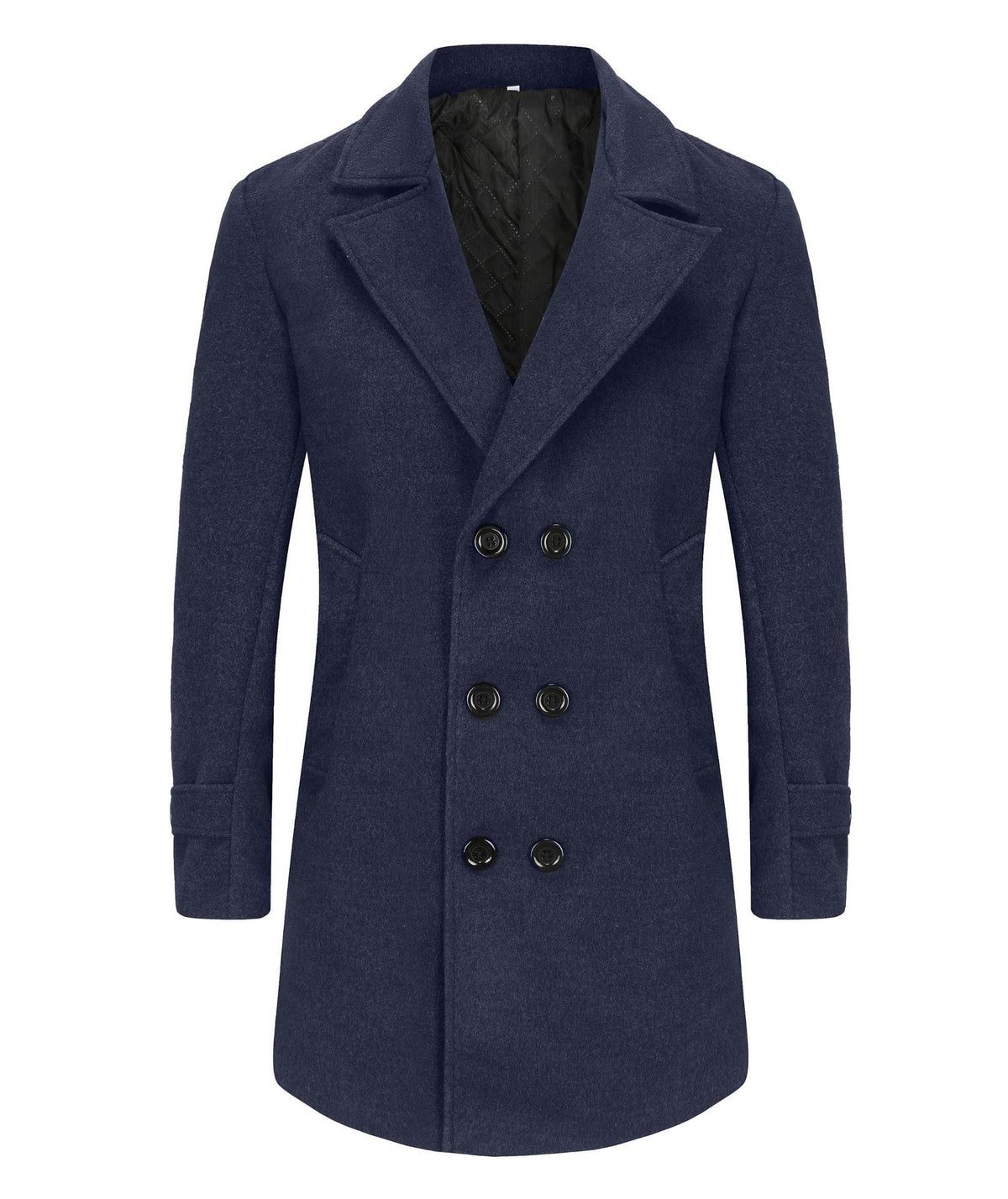 Doppelreiher aus Wolle Nevio Marineblau – Weiss Modehaus