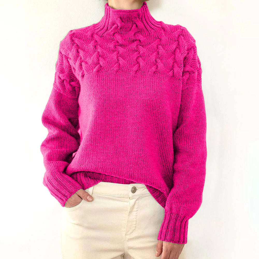 Warmer Rollkragenpullover Damen Elena – Bild 9
