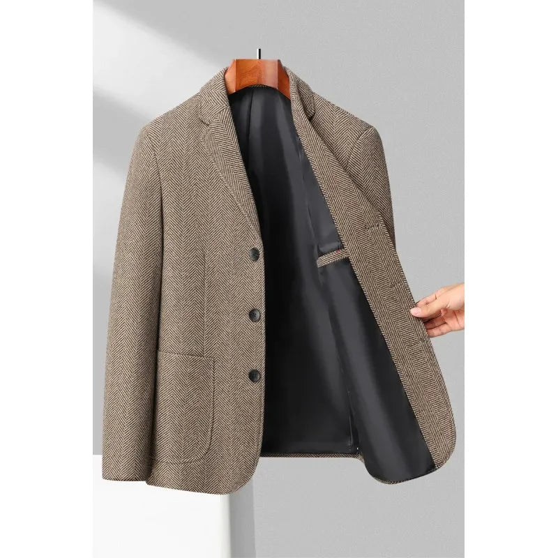 Blazer für Herren Mario Beige – Weiss Modehaus