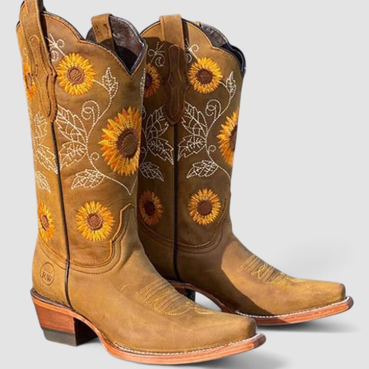 Orthopädische Westernstiefel Sabrina Oliv – Weiss Modehaus