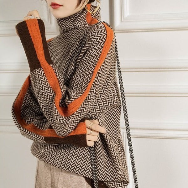 Hochkragen Herringbone Luxe Eleanor – Bild 6