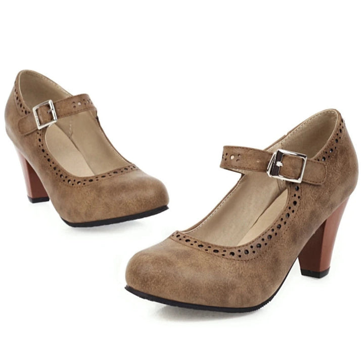 Mary Janes mit verstellbarem Absatz Damen Fleur – Bild 10