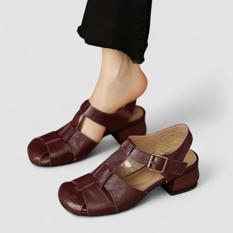 Orthopädische Mary Jane Schuhe Damen Saryanna Braun – Weiss Modehaus