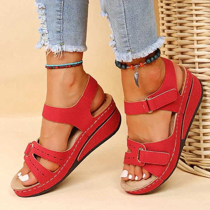 Bequeme Orthopädische Sandalen mit Keilabsatz Sandy – Bild 4