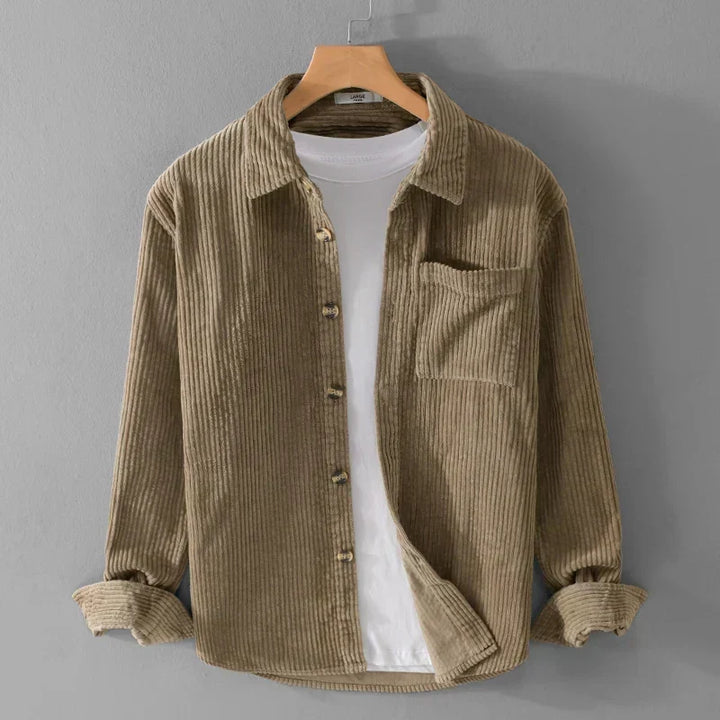 Herrenhemd aus Baumwollcord Aldo – Bild 3