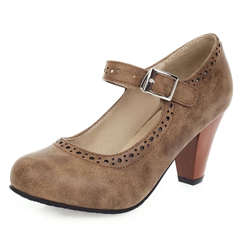 Mary Janes mit verstellbarem Absatz Damen Fleur – Bild 6