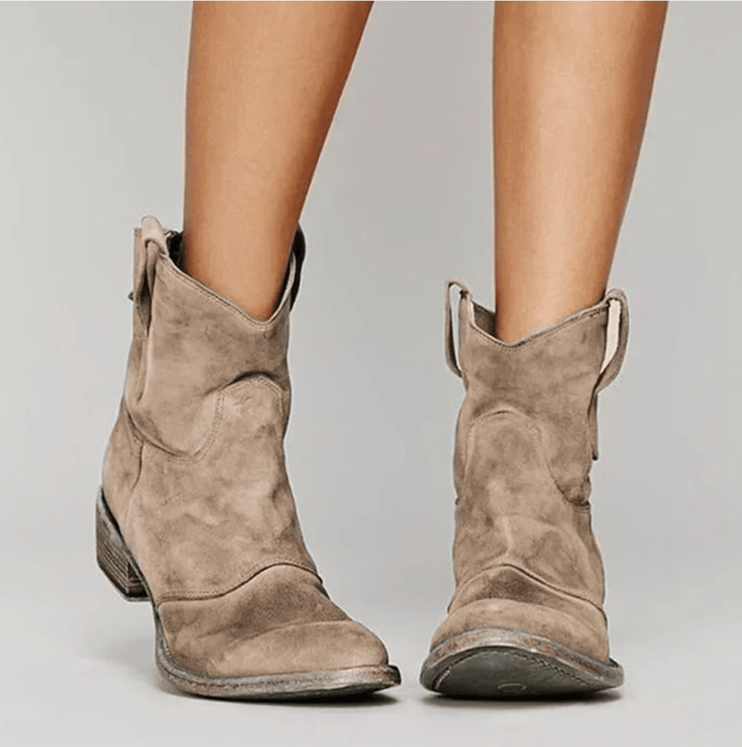Orthopädische Stiefel aus Wildleder Loes Blau – Weiss Modehaus