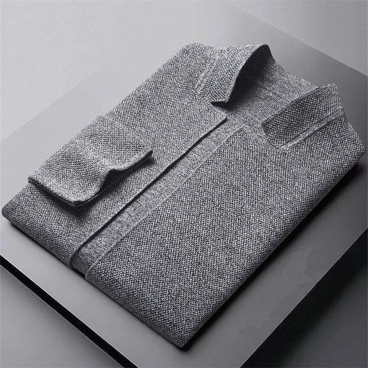Gilet mit Stehkragen und Struktur Herren Lamberto – Bild 6