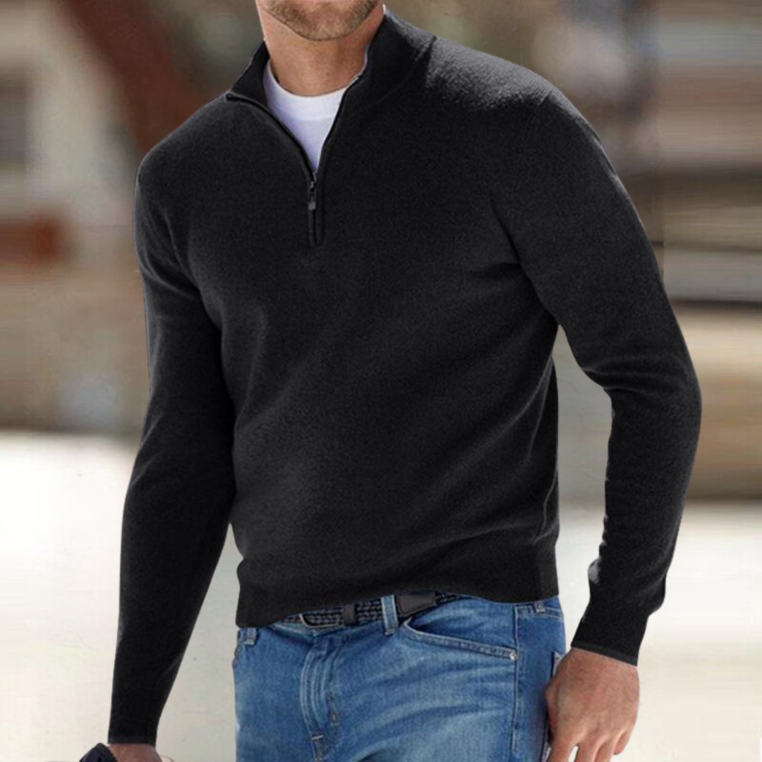 Herrenpullover mit Reißverschluss Arnaldo – Bild 2