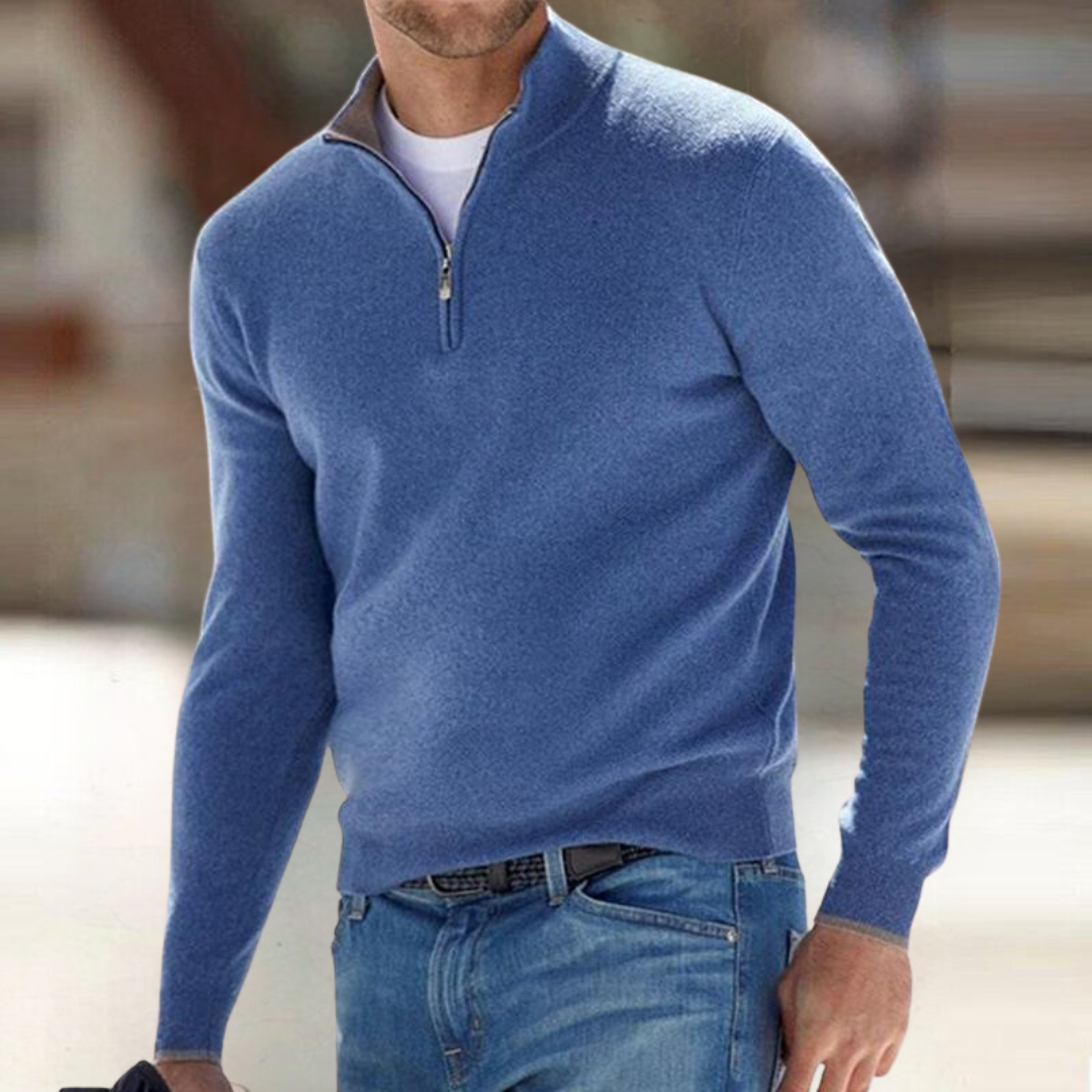 Herrenpullover mit Reißverschluss Arnaldo – Bild 4