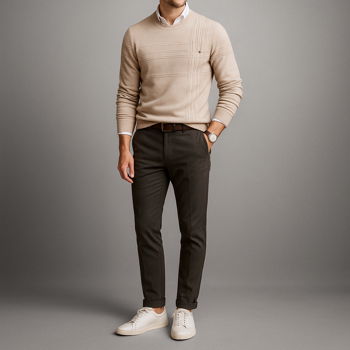 Herrenpullover Ton-in-Ton Teodoro – Bild 9