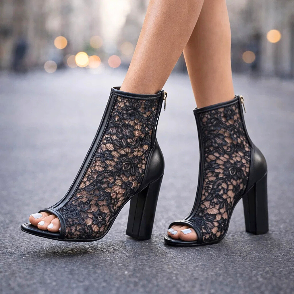 Ameli | Stiefeletten mit Spitzenabsatz und Spitze