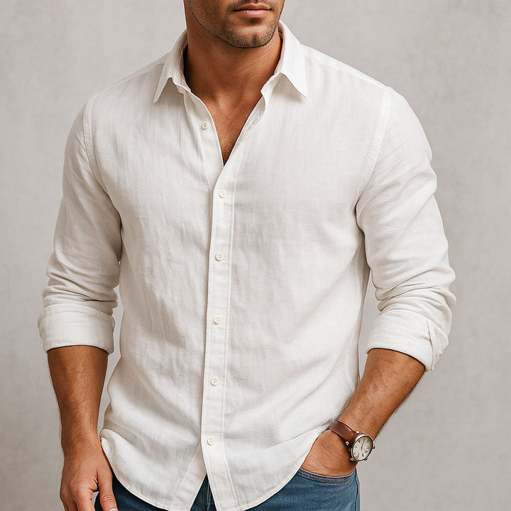 Essenzielle Leinenhemd Herren Arturo – Bild 5