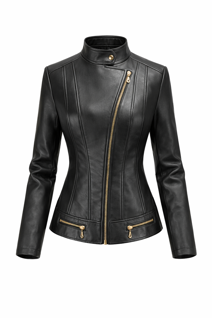 Gequiltete Lederjacke Damen Dream – Bild 12