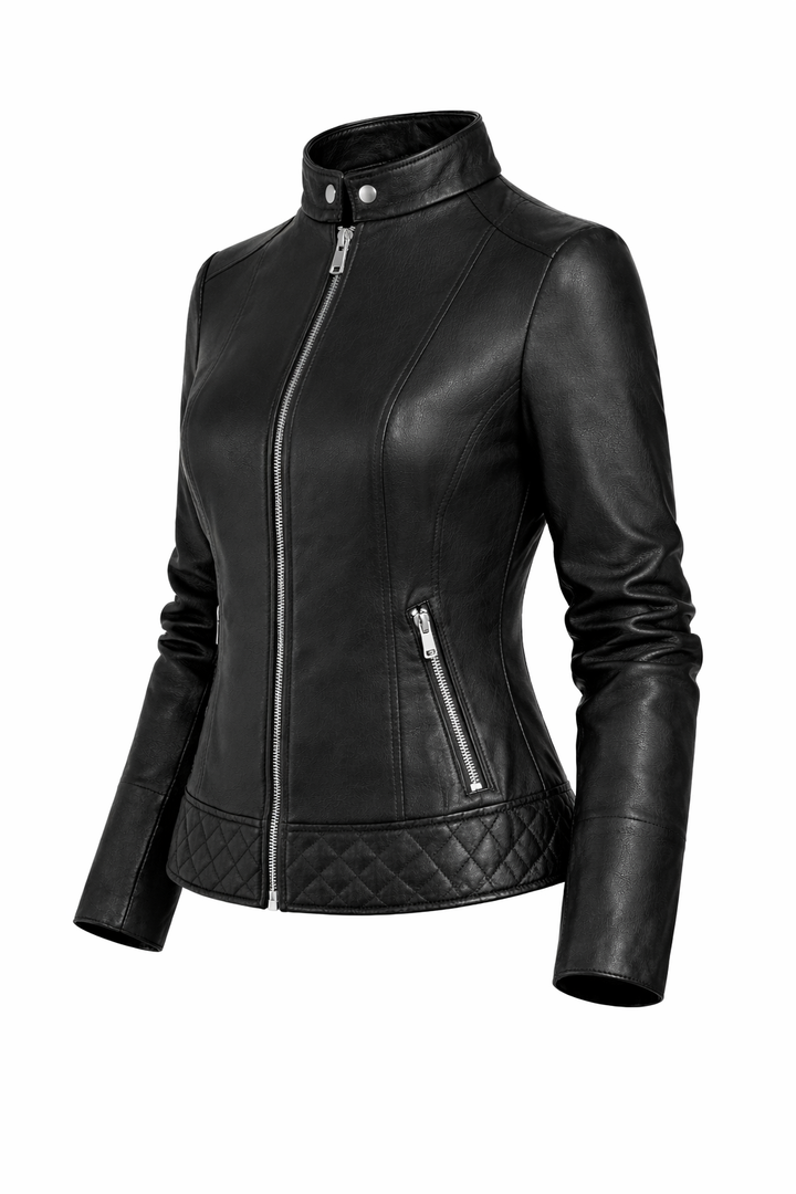 Steppjacke aus echtem Leder Damen Opulence – Bild 7