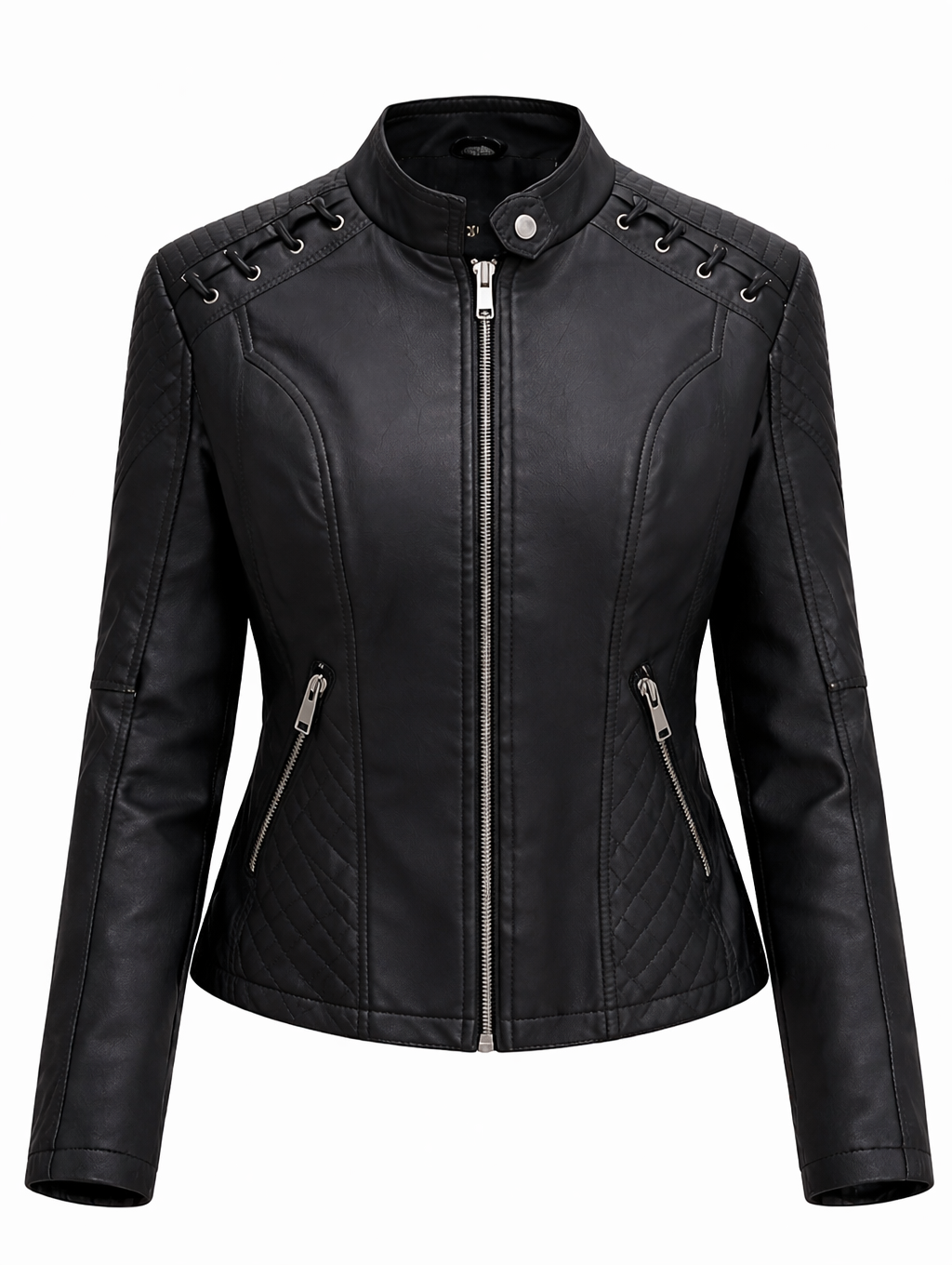 Steppjacke aus echtem Leder Damen Voug – Bild 12