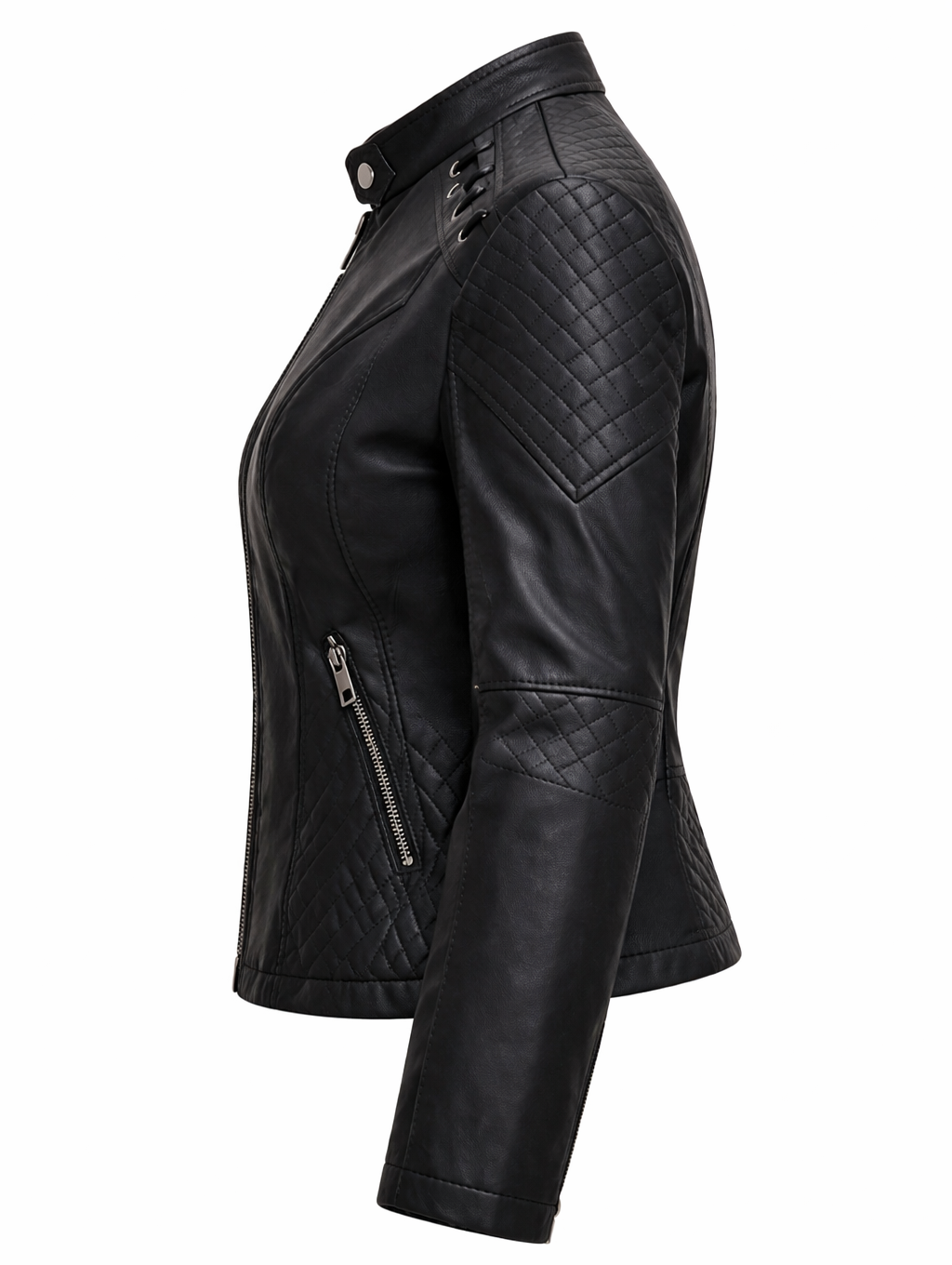 Steppjacke aus echtem Leder Damen Voug – Bild 14