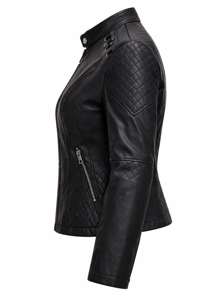 Steppjacke aus echtem Leder Damen Voug – Bild 14
