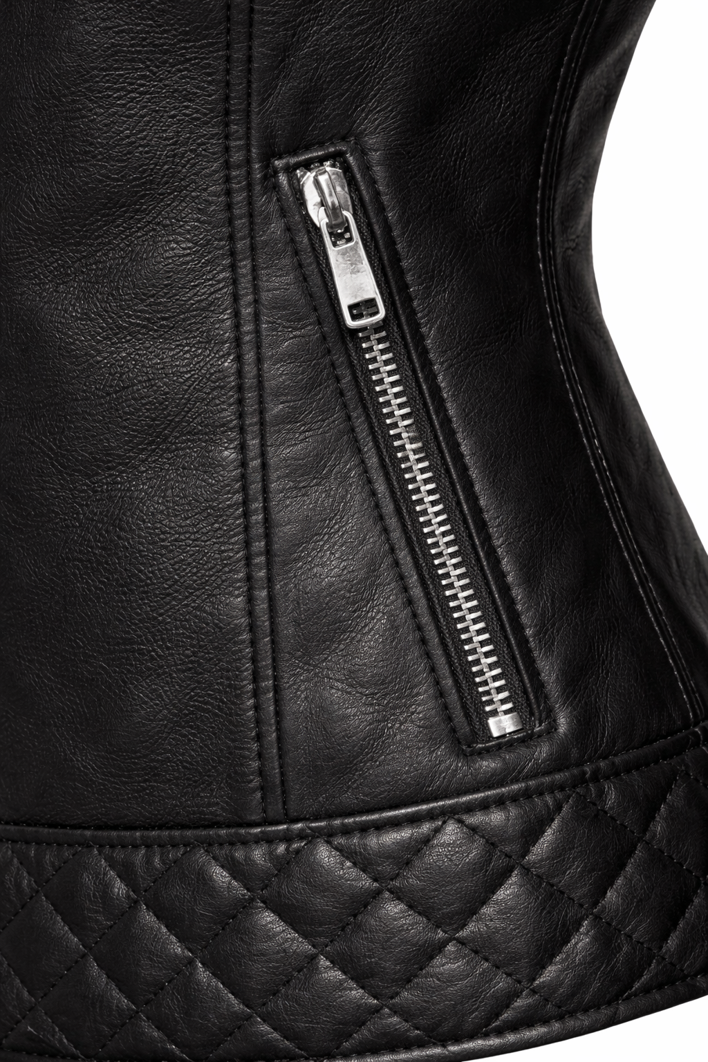 Steppjacke aus echtem Leder Damen Opulence – Bild 9