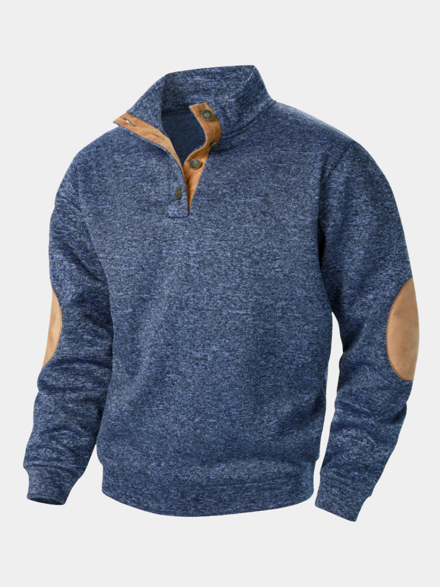 Klassischer Herrenpullover Vasco Marineblau – Weiss Modehaus