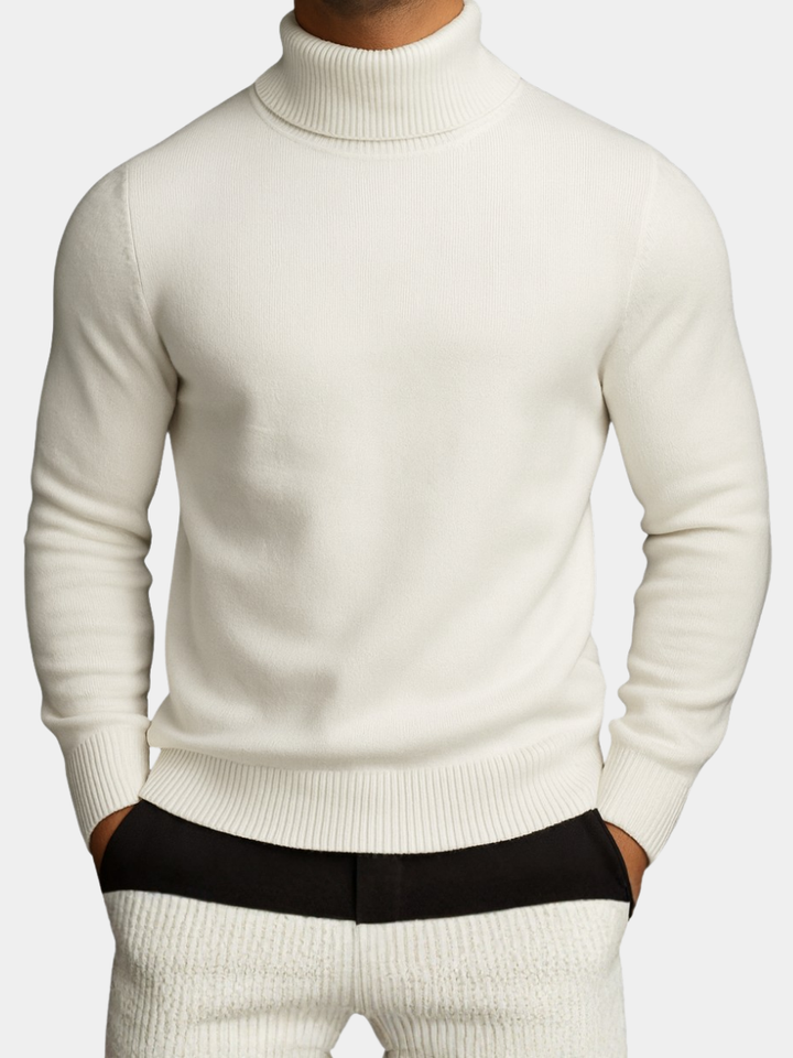 Klassischer Rollkragenpullover für Herren Ignazio Weiß – Weiss Modehaus