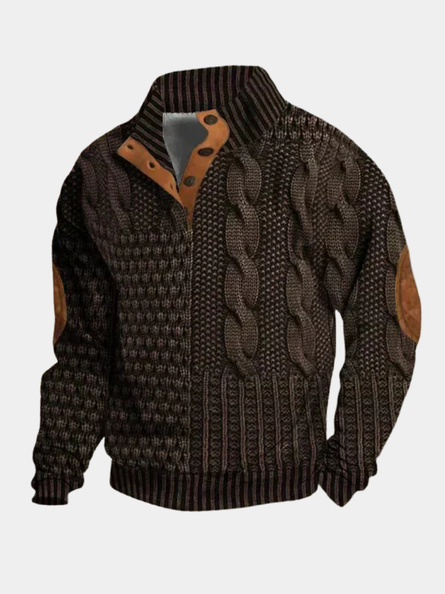 Retro Pullover für Herren Ubaldo Braun – Weiss Modehaus